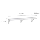 Prateleira Multiuso Branca Com Suporte | 80x30cm | Astra | Ki